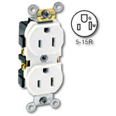 Leviton 5242 Side Wired 15A/125v Duplex Receptacle